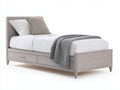 Camas individuales de madera 206x102x105 cm gris claro con 2 cajones - estilo moderno para dormitorio