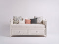Sofás cama madera 206x91x98 cm - blanco - diseño clásico con almacenamiento