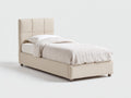 Camas individuales tapizadas 200x100x110 cm - Beige - Estilo moderno acolchado
