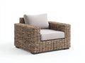 Sillones de ratán de una plaza 96x88x76 cm - beige natural - diseño moderno para exterior