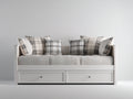 Sofás cama de madera 205x98x86 cm - blanco - estilo clásico con 2 cajones