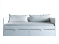 Sofás cama de madera 205x95x85 cm - blanco - 2 cajones - estilo moderno para dormitorio