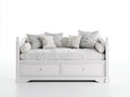 Sofás cama madera con almacenamiento 204x94x101 cm - blanco - diseño clásico para dormitorio